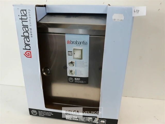 1 x brievenbus brabantia inox - afbeelding 2 van  3