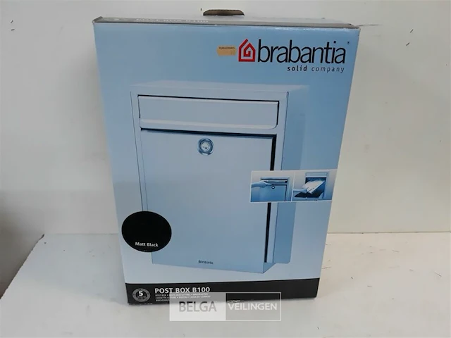 1 x brievenbus brabantia mat zwart - afbeelding 1 van  3