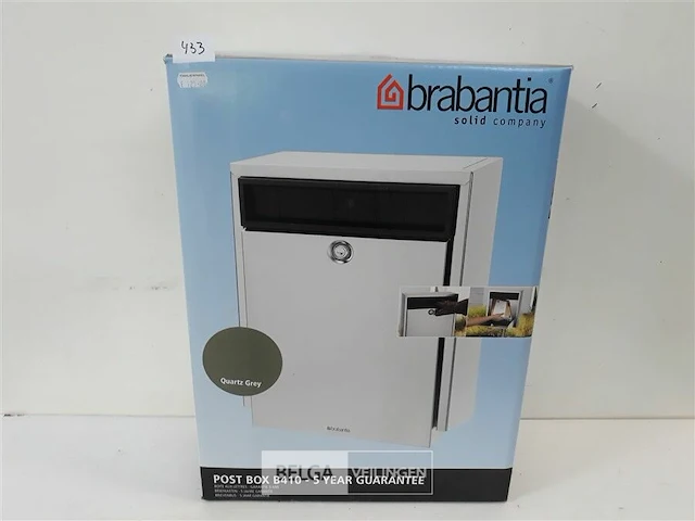 1 x brievenbus brabantia quarts grey - afbeelding 1 van  3