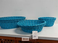 1 x broodmand pvc wicker 3 stuks - afbeelding 3 van  3