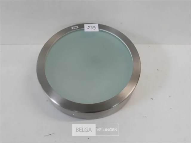 1 x buitenlamp muurmodel inox rond 23 cm - afbeelding 2 van  3