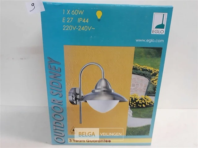 1 x buitenlamp muurmodel inox - afbeelding 1 van  3