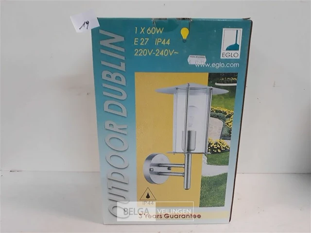 1 x buitenlamp muurmodel inox - afbeelding 1 van  3