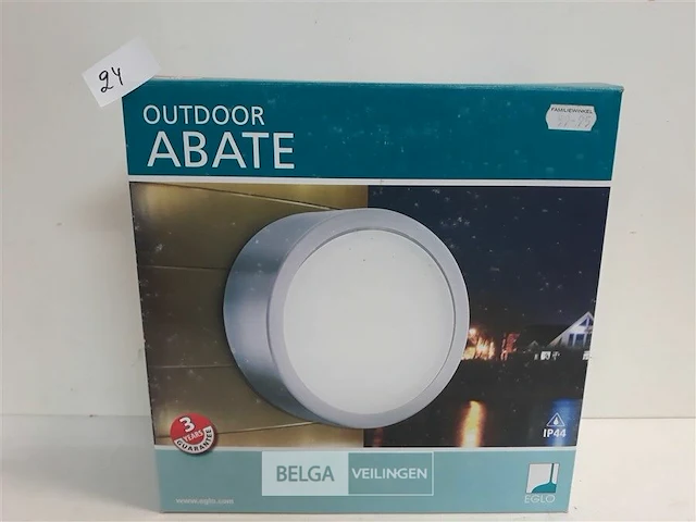 1 x buitenlamp muurmodel rond inox - afbeelding 1 van  3