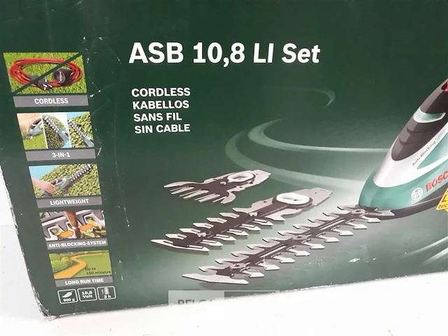 1 x buxusschaar 12 cm abs 10,8 li pvc opbergdoos +vervangmes 20 cm + vervangmes als grasschaar lader 3,5u - afbeelding 3 van  4