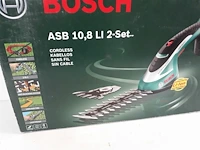 1 x buxusschaar 12 cm abs 10,8 li pvc opbergdoos + vervangmes als grasschaar lader 3,5u - afbeelding 1 van  4