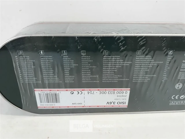 1 x buxusschaar 12 cm isio 3,6v + vervangmes als grasschaar in blikken opbergdoos - afbeelding 4 van  4