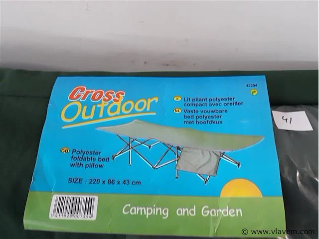 1 x camping bed opvouwbaar - afbeelding 2 van  2