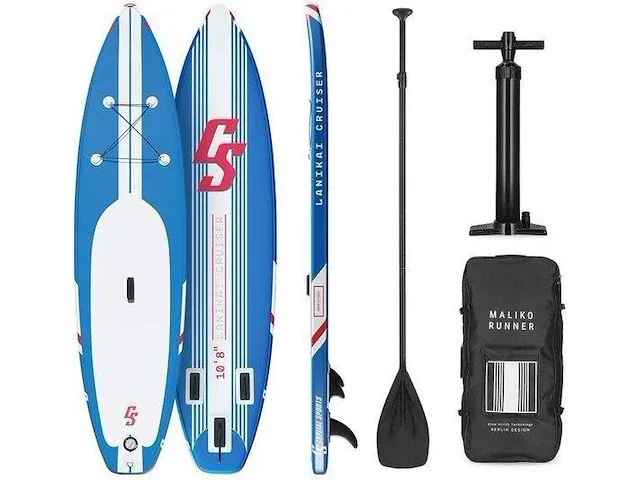 1 x capital sports sup board lanikai cruiser 10'8" blue stripes - afbeelding 1 van  1