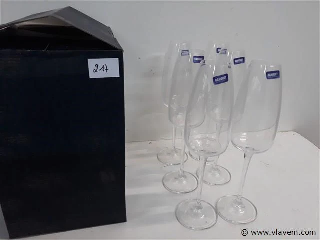 1 x champagneglazen 6 stuks - afbeelding 1 van  2