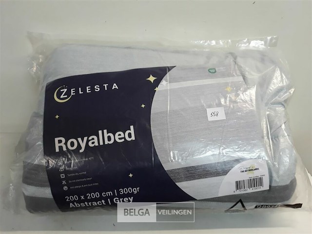1 x dekbed zelesta 200x200 grey - afbeelding 1 van  3