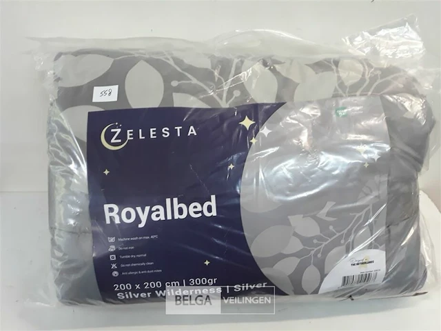 1 x dekbed zelesta 200x200 silver - afbeelding 1 van  3