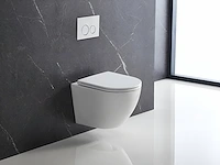 1 x design hangtoilet tornado wit - gesloten onderbodem - afbeelding 2 van  7