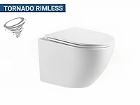 1 x design hangtoilet tornado wit - gesloten onderbodem - afbeelding 1 van  7