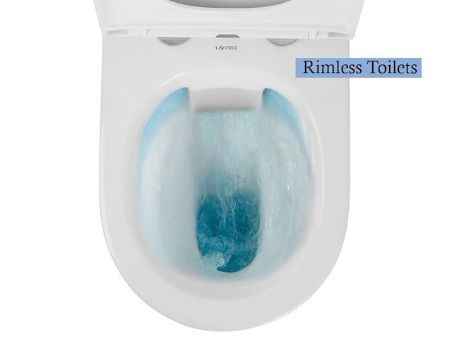 1 x design hangtoilet wit met rimless - afbeelding 1 van  7