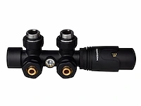 1 x design kraanset zwart- muur (haaks) - afbeelding 2 van  2