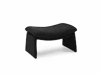 1 x design zetel met ottoman zwart - afbeelding 3 van  3