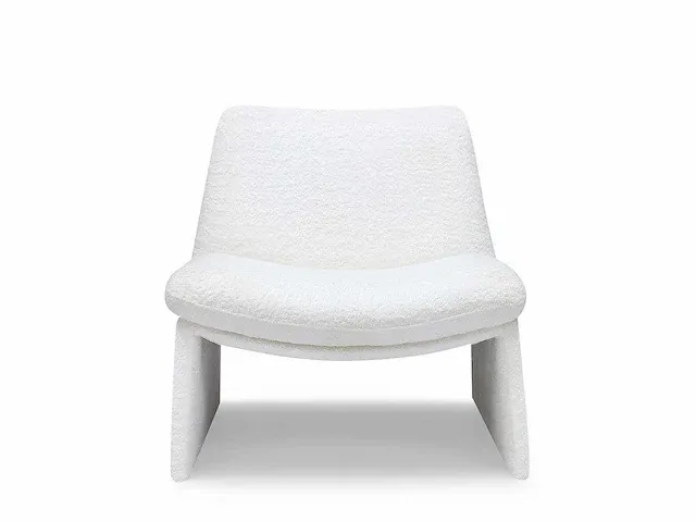 1 x design zetel met ottomane wit - afbeelding 1 van  3