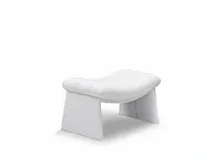1 x design zetel met ottomane wit - afbeelding 3 van  3