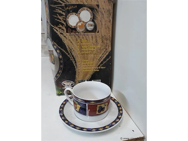 1 x dinnerset rustiek fruit - afbeelding 2 van  2