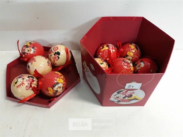 1 x disney kerstballen minny mouse 12 stuks - afbeelding 2 van  3