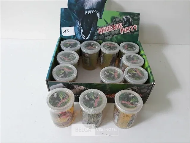1 x display dinos in slijm - afbeelding 1 van  2