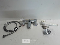1 x douche/bad kraan + slang met kop showmodel - afbeelding 2 van  3