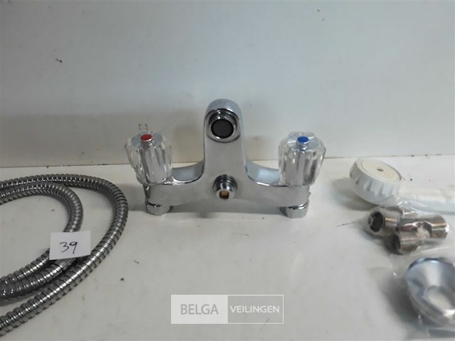 1 x douche/bad kraan + slang met kop showmodel - afbeelding 3 van  3