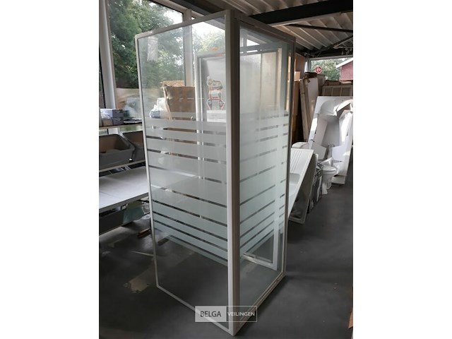 1 x douchedeur 80 + wand 75 cm showmodel - afbeelding 1 van  3