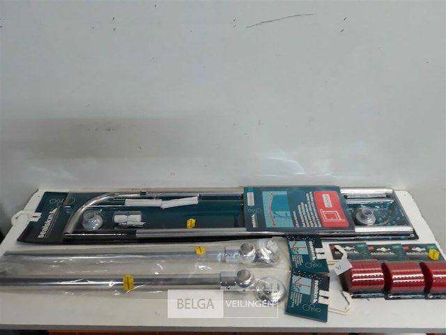 1 x douchestang voor hoek + toebehoren - afbeelding 1 van  3