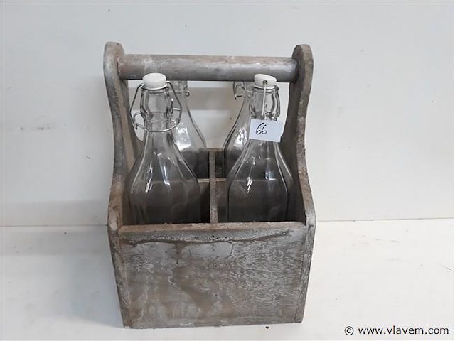 1 x draagbak met 6 melkflessen - afbeelding 1 van  2