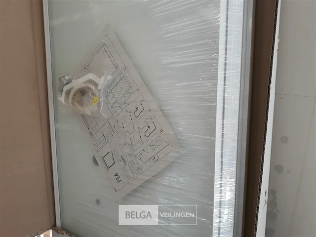1 x draaideur + 3 zijwanden voor douchebak 80 cm - afbeelding 3 van  3