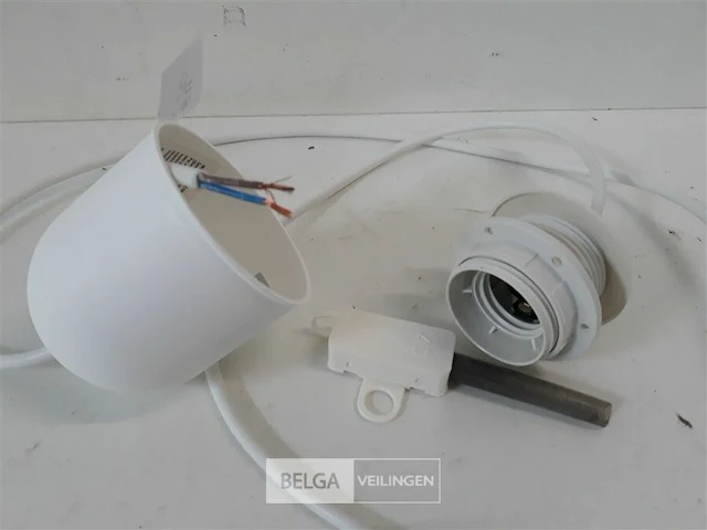 1 x fitting e27 met kabel 120 cm met plafond afdekkap - afbeelding 3 van  3