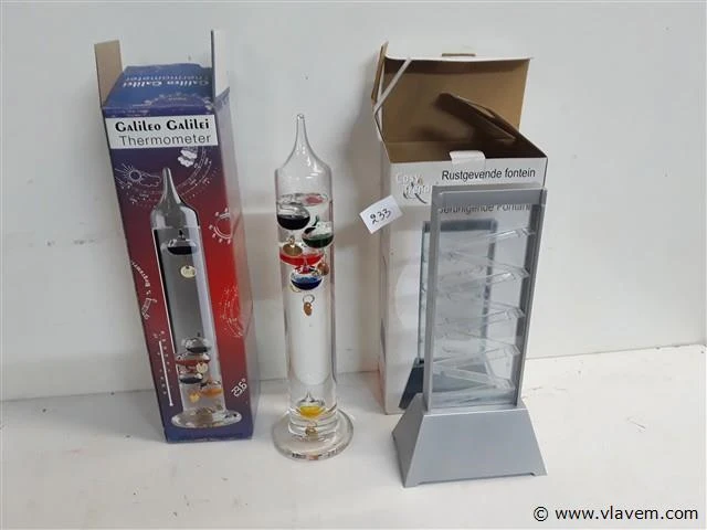 1 x galileo thermometer + 1 x rustgevende fontein - afbeelding 1 van  2
