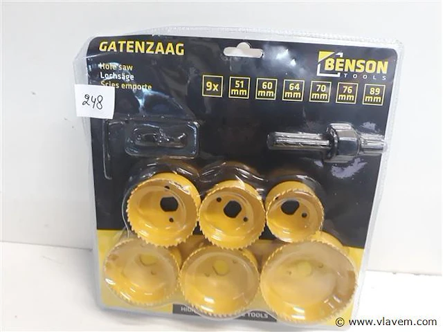 1 x gatenzaag 9 delig - afbeelding 1 van  2