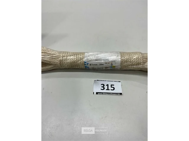 1 x gedraaid sisal touw 4mm 20 meter - afbeelding 1 van  3