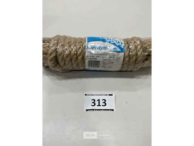 1 x gedraaide jutetouw natuur 12 mm 10 meter - afbeelding 1 van  3