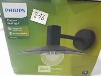 1 x gevellamp philips zwart 218 x 343 mm zonder lamp - afbeelding 1 van  3