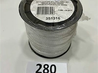 1 x gevlochten nylon koord wit 2mm 150 meter - afbeelding 2 van  3