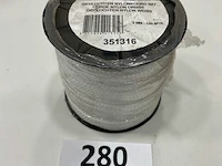 1 x gevlochten nylon koord wit 2mm 150 meter - afbeelding 1 van  3