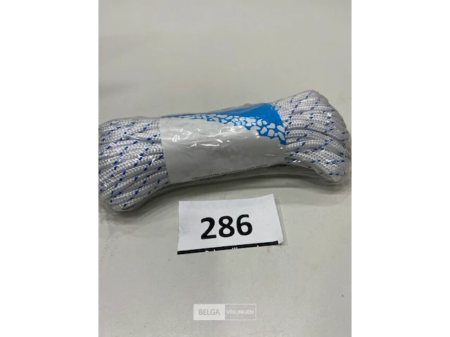 1 x gevlochten polypropyleen touw 4mm 20 meter - afbeelding 1 van  3