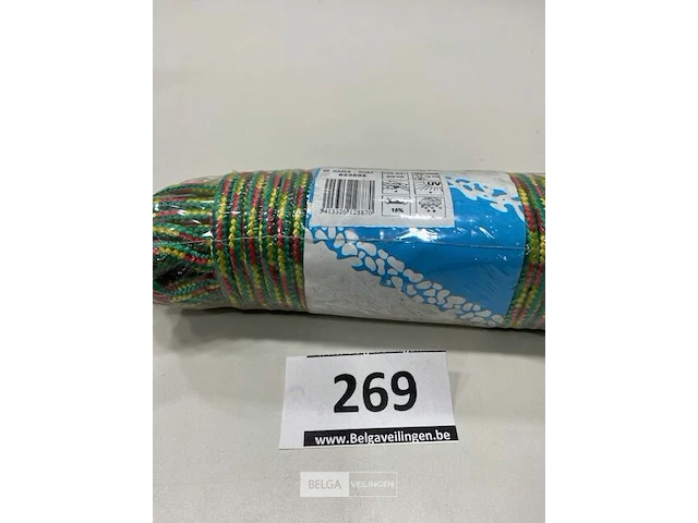 1 x gevlochten sporttouw 6mm 20 meter - afbeelding 1 van  3