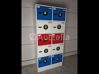 1 x gispen lockerkast blauw rood - afbeelding 2 van  2