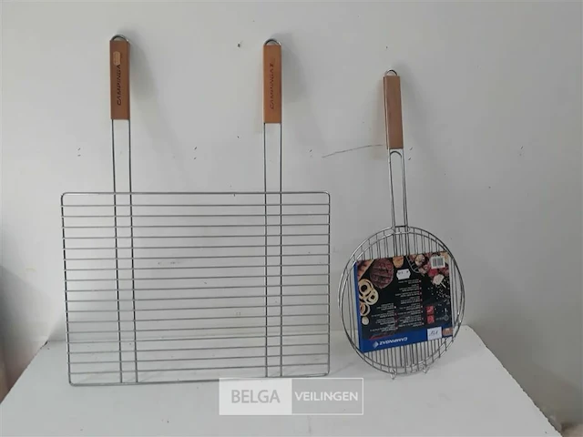 1 x grillrooster 1 x rond 30 cm + 1 x bbq rooster 53x40 cm - afbeelding 2 van  3