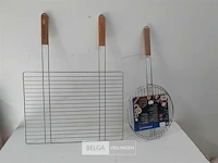 1 x grillrooster 1 x rond 30 cm + 1 x bbq rooster 53x40 cm - afbeelding 2 van  3
