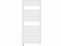 1 x h1200xb500 elektrische handdoekradiator mat wit - afbeelding 2 van  2