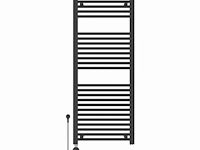 1 x h1200xb500 elektrische handdoekradiator mat zwart - afbeelding 2 van  2