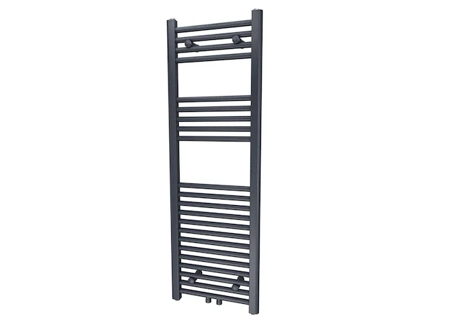 1 x h1200xb600 handdoekradiator mat zwart - linteo - afbeelding 2 van  4