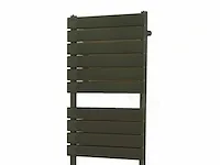 1 x h1760xb600 mat zwart badkamerradiator farko solo - afbeelding 1 van  3