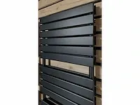 1 x h1760xb600 mat zwart dubbele badkamerradiator farko - afbeelding 2 van  4